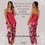 ETIQUETA PIJAMA DE RASO MUSCULOSA Y PANTALON LARGO ESTAMPADO FUCSIA 945CFU