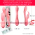 Vibrador tipo rabbit doble estimulador de clítoris y punto G marca Manu color rosa. Juguete erótico de silicona con base metalizada, 10 velocidades, recargable, e incluye sachet de lubricante íntimo a base de agua.