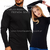 ETIQUETA CAMISETA UNISEX MANGAS LARGAS MEDIA POLERA FRIZADA NEGRO DH012N