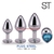 ST KIT DE PLUG ANAL DE METAL 3 TAMAÑO KIT RY 1004 LIGHT BLUE