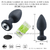 SEX SHOP A PLUG ANAL GRANDE DE SILICONA ATERCIOPELADA CON 10 MODO DE VIBRACION Y CONTROL REMOTO HYDRUS LA-13014RC-M