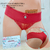 YVETTE CULOTE LESS REBECA DE MICROFIBRA CON DETALLES DE PUNTILLA ROJO N063BR