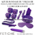 ST KIT BONDAGE 7 PIEZAS ECO CUERO + VIBRADOR PURPLE ST-KIT-0095 PURPLE