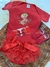 Body vermelho de girafa