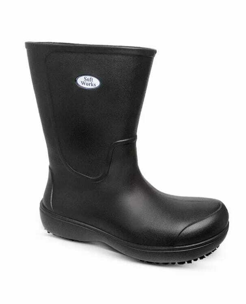 Bota Cano Longo Antiderrapante Sem Ponteira Preto BB87 Soft Works Epi Bota De Segurança