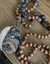 Calcedonia, Ágata, Cuarzo, Madera Palo Rosa. Japa Mala Rosario Budista. 108 cuentas. Meditación. Reiki. Yoga. - Samayana