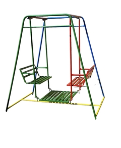 Balanço Infantil Vai E Vem Duplo Aço Max 100kg Area Externa - Paraiso Fábrica de Brinquedos