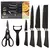 Kit 6 Utensílios de Cozinha com Facas, Tesoura e Descascador Praticidade e Versatilidade