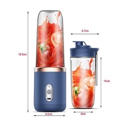 Espremedor elétrico pequeno portátil, lâmina de aço inoxidável, copo de frutas, liquidificador smoothie automático, ferramenta de cozinha!! - loja online