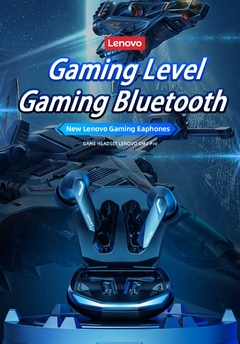 Lenovo Fone de Ouvido GM2 Pro sem Fio, Bluetooth 5.3, Chamadas em Alta Definição, Headset com Microfone para Jogos, Modo Duplo, Baixa Latência, Original