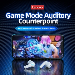 Lenovo Fone de Ouvido GM2 Pro sem Fio, Bluetooth 5.3, Chamadas em Alta Definição, Headset com Microfone para Jogos, Modo Duplo, Baixa Latência, Original