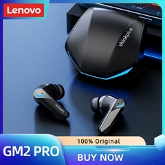 Lenovo Fone de Ouvido GM2 Pro sem Fio, Bluetooth 5.3, Chamadas em Alta Definição, Headset com Microfone para Jogos, Modo Duplo, Baixa Latência, Original