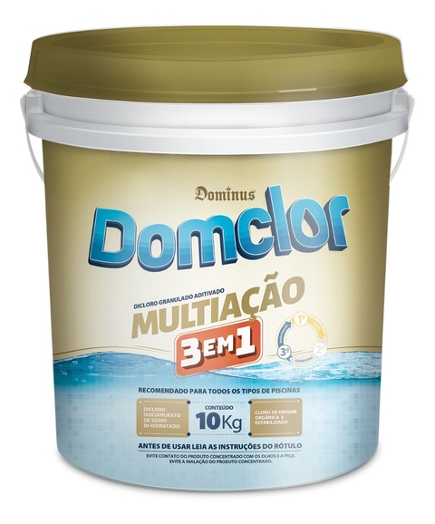 Cloro Para Limpeza De Piscinas DOMCLOR 3 EM 1
