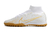 Chuteira Nike Air Zoom Mercurial Superfly 9 Elite Society Branca/Dourada