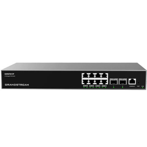 Switch GWN7811P 8 portas POE Gigabit + 2 SFP+ 10 Layer3