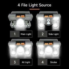 5 Lanterna LED recarregável com construída em 18650 Bateria Forte Luz Camping - Ecompre.Br