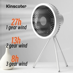 Ventilador elétrico de teto sem fio com Power Bank, recarregável, Desktop, por - Ecompre.Br