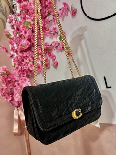 Bolsa Aveludada Marmorizada Preta - comprar online