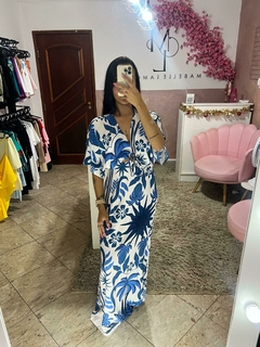 Vestido Beach Azul Viscolinho na internet
