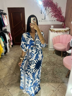 Vestido Beach Azul Viscolinho