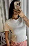 Cropped Canelado Premium Branco