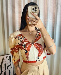 Cropped Viscolinho MIlla Bege