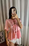 Blusa Laço Rosa Candy