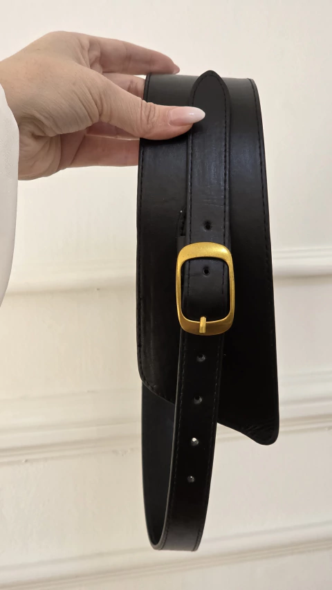 Cinto Faja Minimal Negro TU