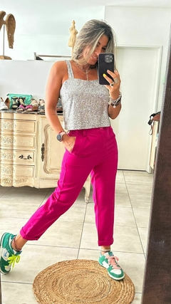 Pantalon Sastrero Lou Fucsia - comprar online