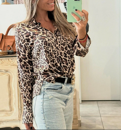 camisa print seda