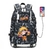 Anime Ninja Narutoes Uzumaki Sasuke Mochila, Mochila de Carregamento USB, Viagem
