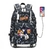 Anime Ninja Narutoes Uzumaki Sasuke Mochila, Mochila de Carregamento USB, Viagem na internet