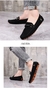 Imagem do Mocassins artesanais de couro genuíno para homem, deslizar em mocassins para ho
