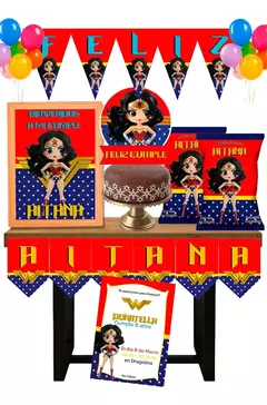 MUJER MARAVILLA Kit Imprimible Personalizado Cumpleaños - comprar online