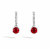 Brincos Feminino Vermelho Pedra Pendurada Em Prata 925 - comprar online
