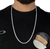 Cordão e pulseira Italiano Grumet Elo Duplo Prata 925 4,5mm 80cm -