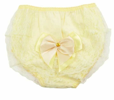 Calcinha infantil brando bunda rica com renda e laço