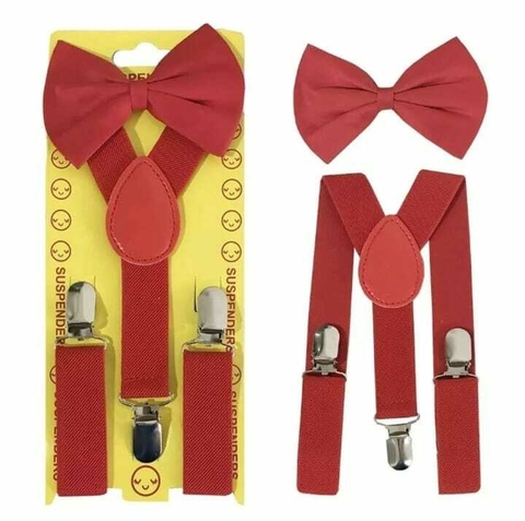 Suspensorio infantil com gravata unisex