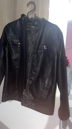 jaqueta de couro masculino slim m/m - comprar online