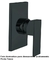 Acabamento p/ Misturador Monocomando p/ Chuveiro Base Docol Alta e Baixa Pressão Preto Fosco - Kromma KR70611BLM