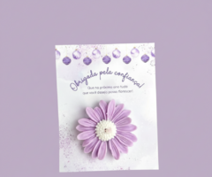 Vela margarida aromática + cartão personalizado - loja online