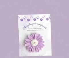 Vela margarida aromática + cartão personalizado - loja online