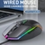 Mouse gamer com fio 1600 dpi óptico 6 botão mouse usb com luz de fundo rgb mud - comprar online