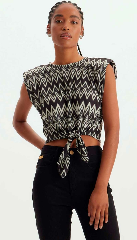 BLUSA MUSCLE COM AMARRAÇÃO - LANÇA PERFUME