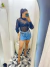 Short jeans com cristais na internet