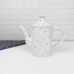 Bule Cilíndrico 650 ml Branco Poá - comprar online