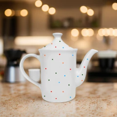 Bule Cilíndrico 650 ml Branco Poá