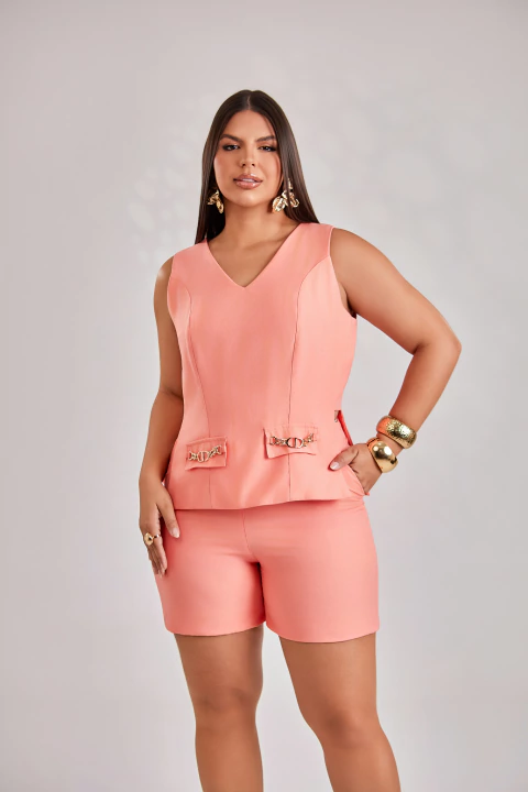 CONJUNTO SHORT C/ LAPELAS - comprar online