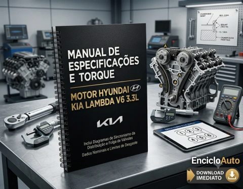 Manual de Especificações e Torque - Motor Hyundai e Kia Lambda V6 3.3L DOHC