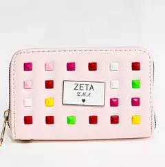 Q24C - BILLETERAS LARGAS, 1 CIERRE. CON TACHAS MULTICOLOR en internet